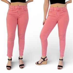 GAP denim salmon pink high rise true skinny jeans size 29R